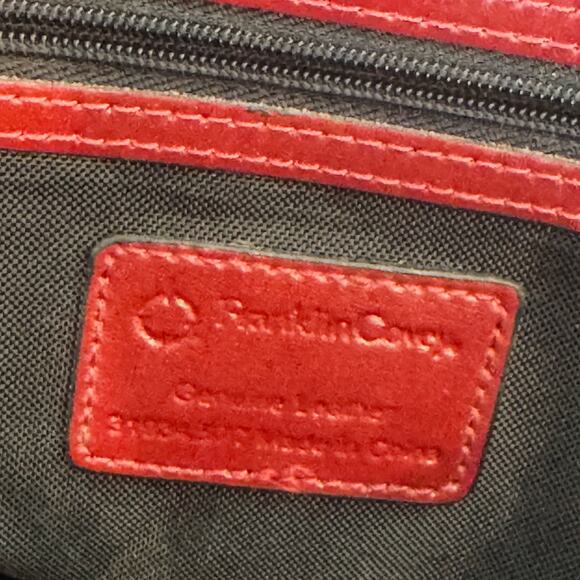 Franklin Covey Red Genuine Leather Business Organizer Tote Laptop Bag #31934.577 - Picture 14 of 15